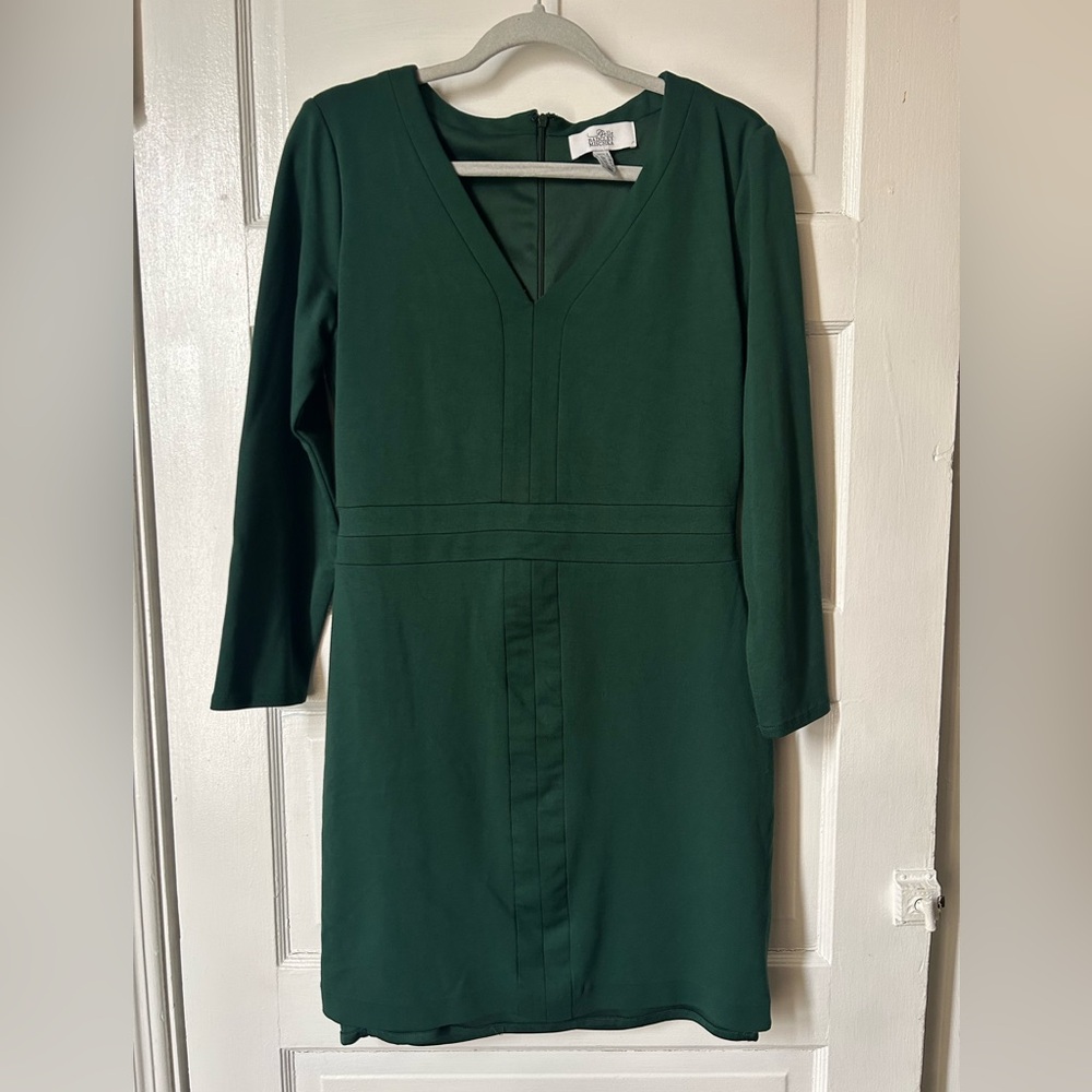 Badgley Mischka Forest Green Long Sleeve Dress | Size 8